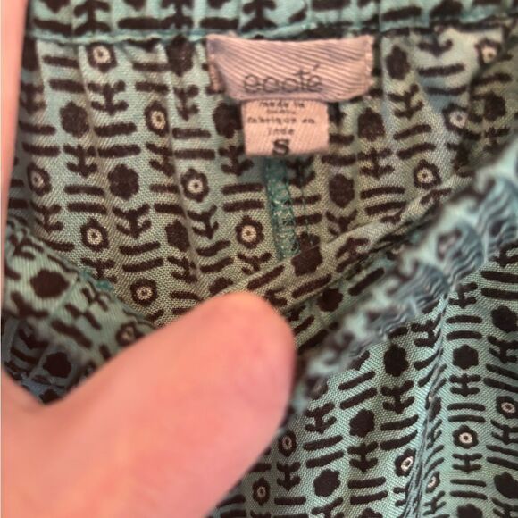 Urban Outfitters ecote  Teal and Black Patterned High Waist Shorts - Picture 4 of 4